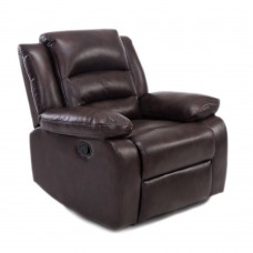 Manual Bonded Leather Massage Recliner Chair Armchair